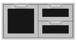 Hestan - AGSDR Series 42" Double Drawer and Storage Door Combination - Stealth - Angle_Zoom
