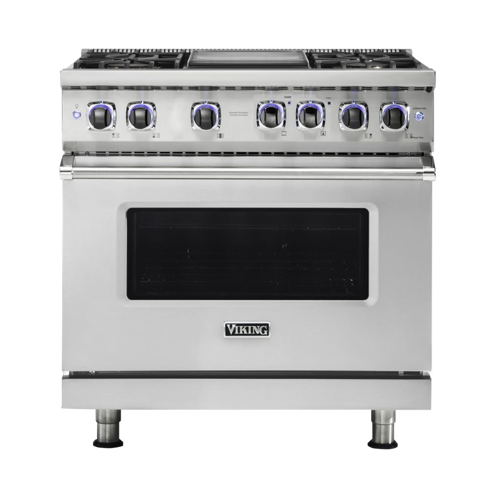 Viking Professional 7 Series 48-Inch 6-Burner Natural Gas Range With  Griddle - Stainless Steel - VGR7486GSS