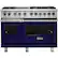 Front. Viking - Self-Cleaning Freestanding Double Oven Dual Fuel Convection Range - Cobalt Blue.