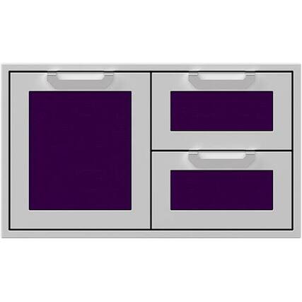 Front. Hestan - AGSDR Series 36" Double Drawer and Storage Door Combination - Lush.