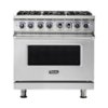 Viking - 5.1 Cu. Ft. Freestanding Gas Convection Range - Stainless steel