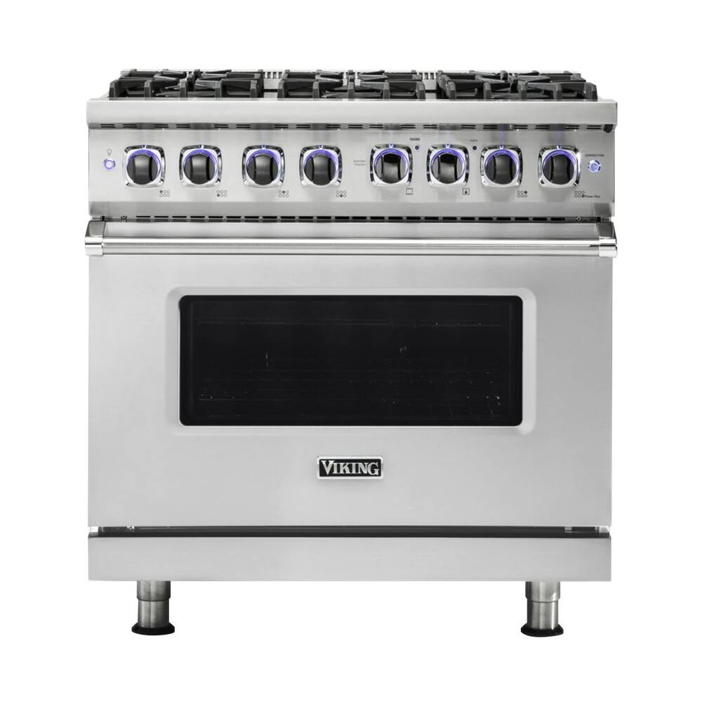 Viking - VGR Freestanding 7-Series Gas 36"W Range - Stainless Steel