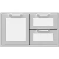 Hestan - AGSDR Series 36" Double Drawer and Storage Door Combination - Froth - Front_Zoom