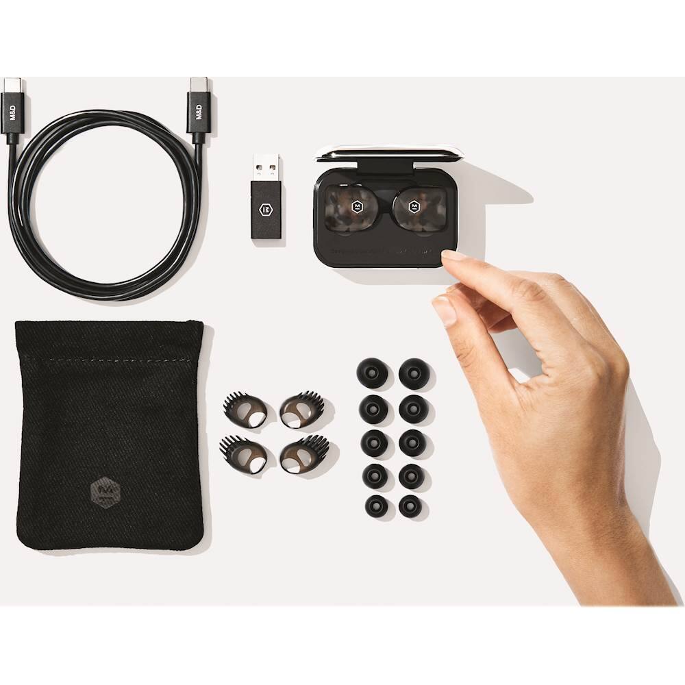 Alt View 16. Master & Dynamic - MW07 True Wireless In-Ear Headphones - Gray Terrazo.