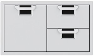 Aspire by Hestan - AESDR Series 36" Double Drawer and Storage Door Combination - Stealth - Angle_Zoom