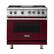 Front. Viking - 5.6 Cu. Ft. Self-Cleaning Freestanding Dual Fuel Convection Range - Burgundy.
