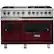 Front. Viking - Self-Cleaning Freestanding Double Oven Dual Fuel Convection Range - Burgundy.