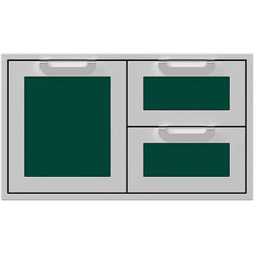 Front. Hestan - AGSDR Series 36" Double Drawer and Storage Door Combination - Grove.