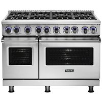 Viking - 7.3 Cu. Ft. Self-Cleaning Freestanding Double Oven Dual Fuel LP Gas Convection Range - Stainless steel - Front_Zoom