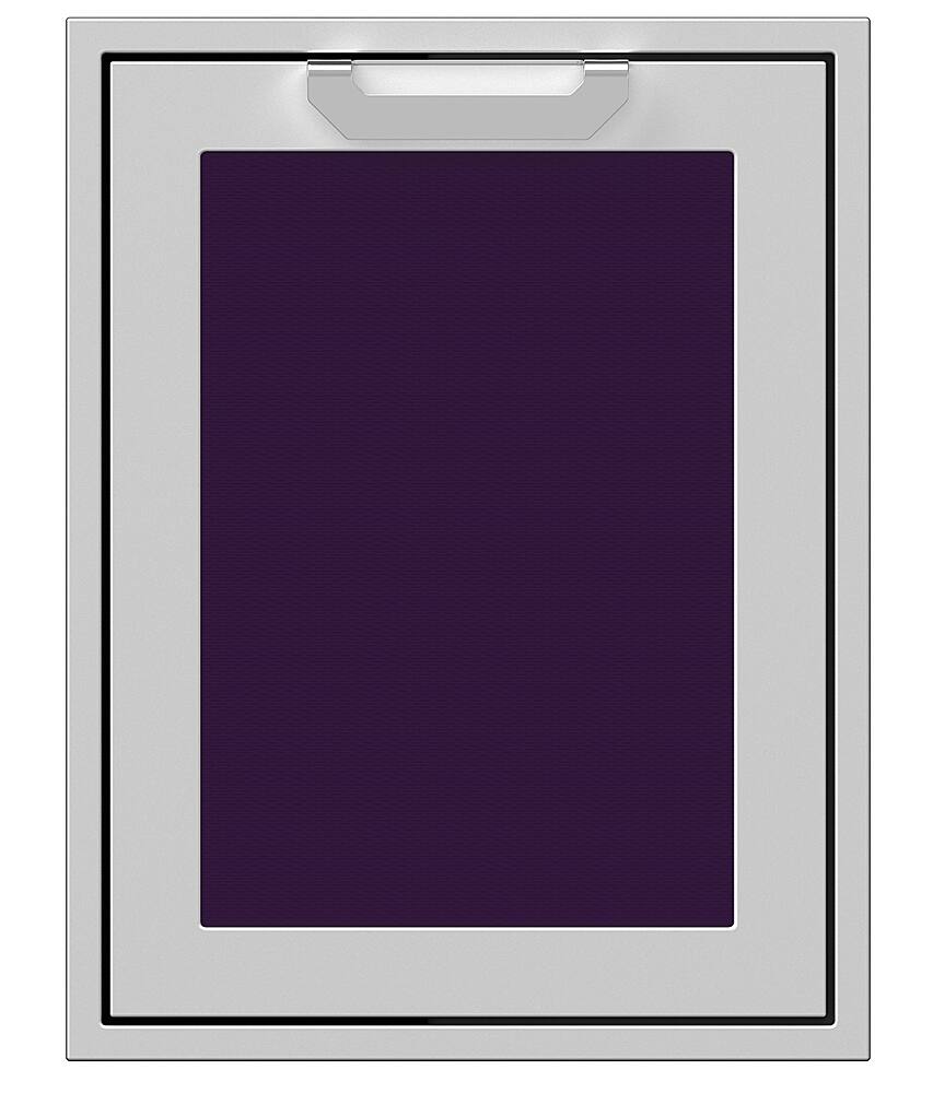 Angle. Hestan - 20" Outdoor Trash and Recycle Drawer - Lush.