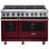 Front. Viking - Self-Cleaning Freestanding Double Oven Dual Fuel Convection Range - Burgundy.