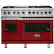 Front. Viking - Self-Cleaning Freestanding Double Oven Dual Fuel Convection Range - Apple red.