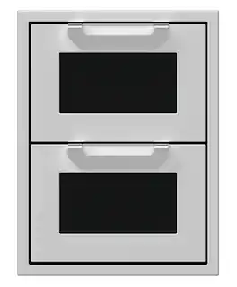 Hestan - AGDR Series 16" Outdoor Double Storage Drawers - Stealth