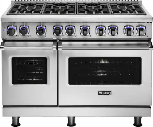 Front. Viking - VGR Freestanding 7-Series Gas 48"W Range - Stainless Steel.