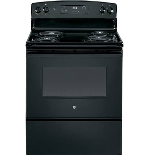 GE - 5.0 Cu. Ft. Freestanding Electric Range - Black