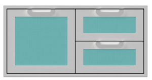 Hestan - AGSDR Series 42" Double Drawer and Storage Door Combination - Bora Bora - Angle_Zoom