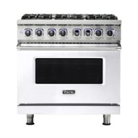 Viking - 5.6 Cu. Ft. Self-Cleaning Freestanding Dual Fuel LP Gas Convection Range - White - Front_Zoom