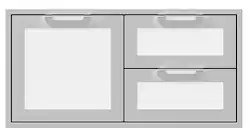 Hestan - AGSDR Series 42" Double Drawer and Storage Door Combination - Froth - Angle_Zoom