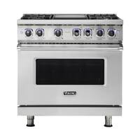 Viking - VGR Freestanding 7-Series Gas 36"W Range - Stainless Steel - Front_Zoom