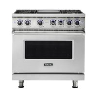 Viking - 5.6 Cu. Ft. Self-Cleaning Freestanding Dual Fuel Convection Range - Stainless steel - Front_Zoom