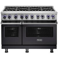 Viking - Freestanding Double Oven Gas Range - Graphite Gray - Front_Zoom