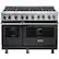 Front. Viking - Freestanding Double Oven Gas Range - Graphite Gray.