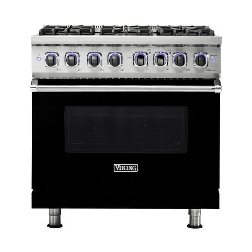 Viking - 5.1 Cu. Ft. Freestanding LP Gas Convection Range - Black