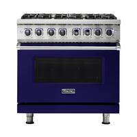 Viking - 5.1 Cu. Ft. Freestanding Gas Convection Range - Cobalt Blue - Front_Zoom