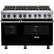 Front. Viking - 7.3 Cu. Ft. Self-Cleaning Freestanding Double Oven Dual Fuel LP Gas Convection Range - Black.