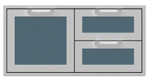 Hestan - AGSDR Series 42" Double Drawer and Storage Door Combination - Pacific Fog - Angle_Zoom