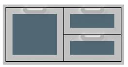 Hestan - AGSDR Series 42" Double Drawer and Storage Door Combination - Pacific Fog