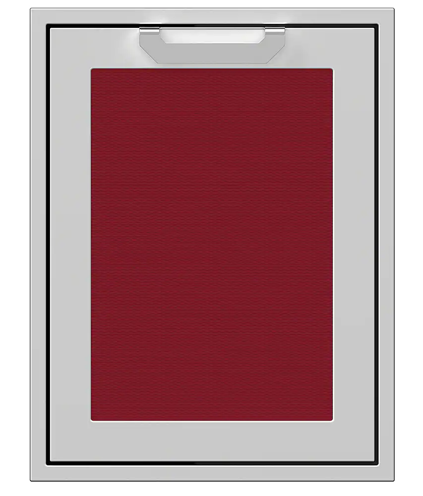 Angle. Hestan - 20" Outdoor Trash and Recycle Drawer - Tin Roof.