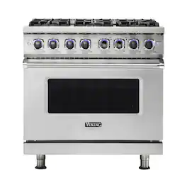 Viking - VGR Freestanding 7-Series Gas 36"W Range - Stainless Steel