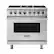 Front. Viking - VGR Freestanding 7-Series Gas 36"W Range - Stainless Steel.