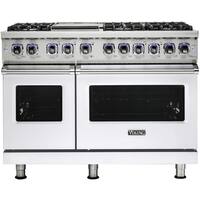 Viking - Freestanding Double Oven Gas Range - White - Front_Zoom