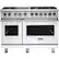 Front. Viking - VGR Freestanding 7-Series Gas 48"W Range - White.
