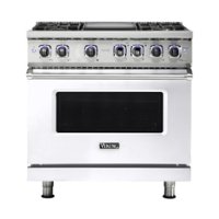 Viking - 5.1 Cu. Ft. Freestanding Gas Convection Range - White - Front_Zoom