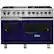 Front. Viking - Freestanding Double Oven Gas Range - Cobalt Blue.