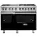 Front. Viking - 7.3 Cu. Ft. Self-Cleaning Freestanding Double Oven Dual Fuel LP Gas Convection Range - Black.