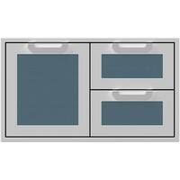 Hestan - AGSDR Series 36" Double Drawer and Storage Door Combination - Pacific Fog - Front_Zoom