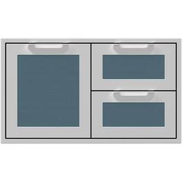Hestan - AGSDR Series 36" Double Drawer and Storage Door Combination - Pacific Fog