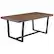 Left. Walker Edison - 72" Rectangular Solid Pine Wood Dining Table - Mahogany.