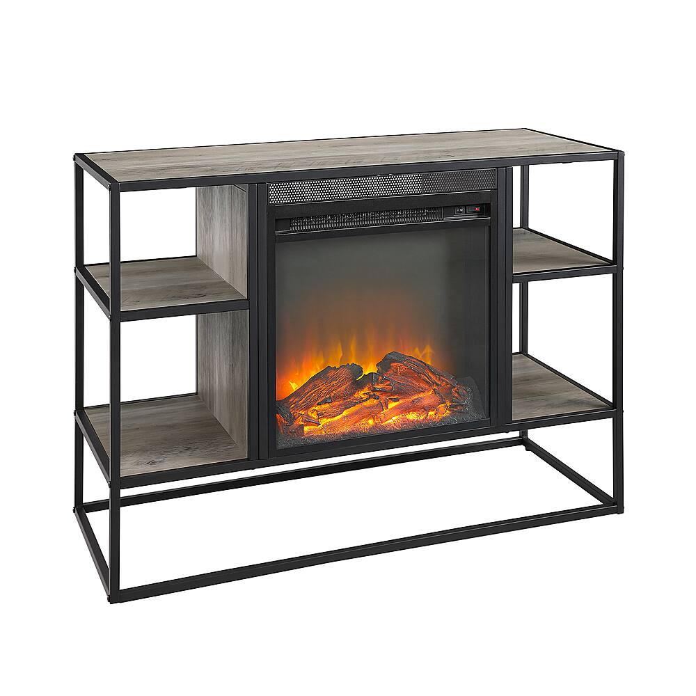 Best Buy Walker Edison Fireplace TV Console for Most TVs Up to 44" Gray Wash BB40FPJERGW