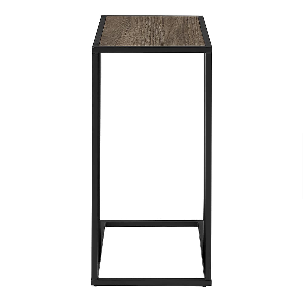 Front. Walker Edison - Modern Rectangle End/Side Table - Mocha/Black.