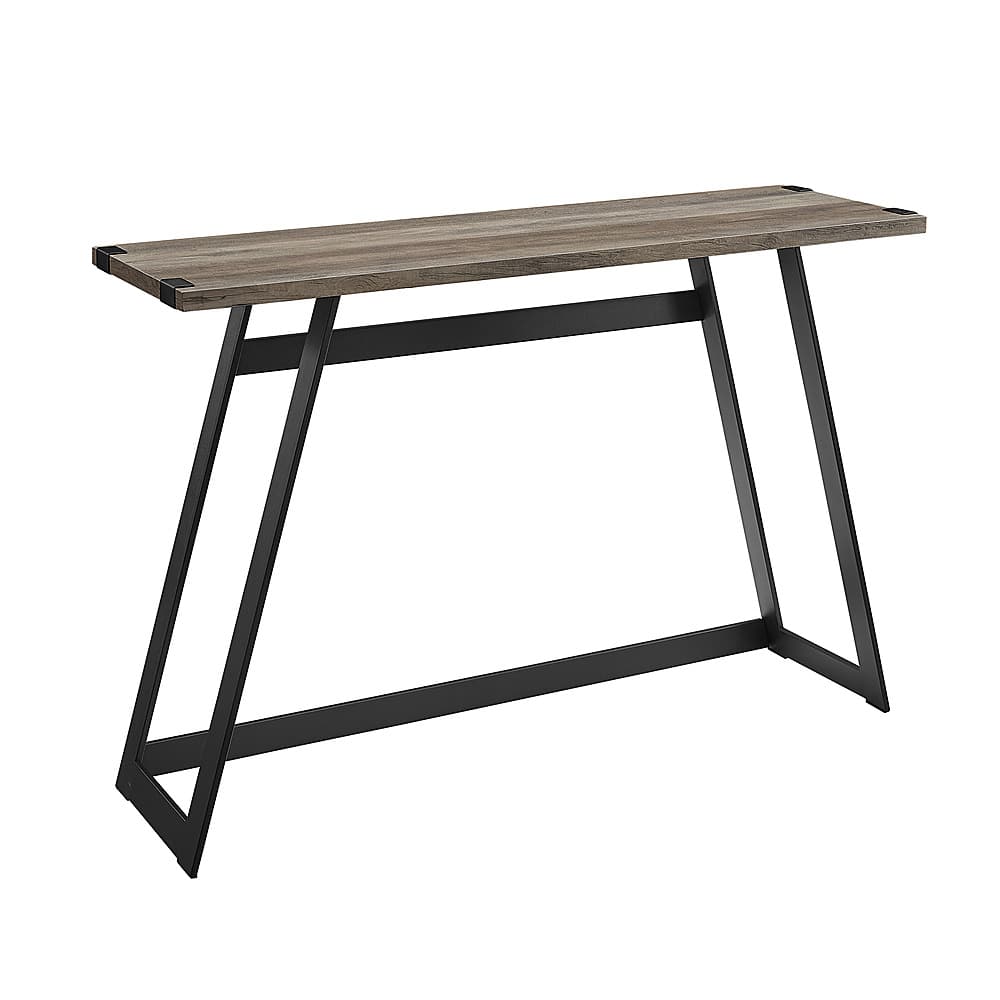 Angle View: Walker Edison - Rustic Metal Wrap Entry/Accent Table - Gray Wash