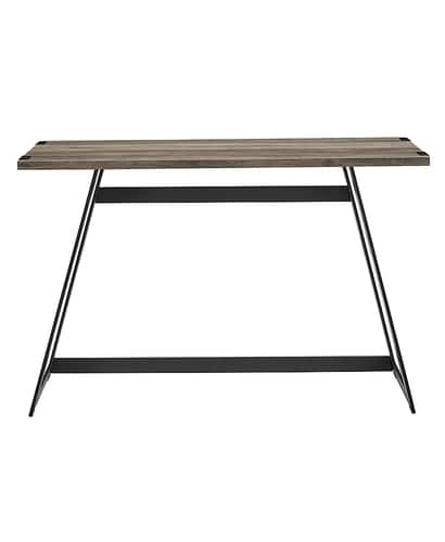 Walker Edison - Rustic Metal Wrap Entry/Accent Table - Gray Wash