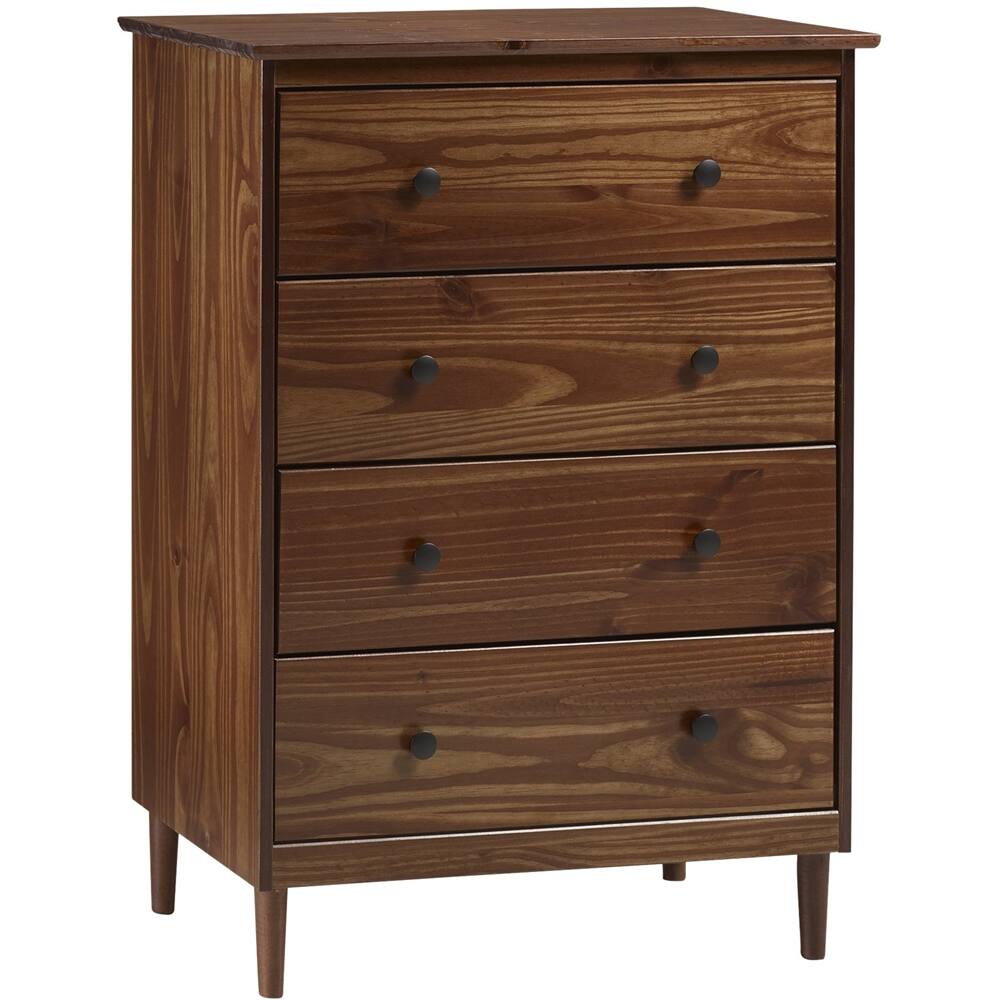 Walker Edison Modern 4 Drawer Dresser Walnut