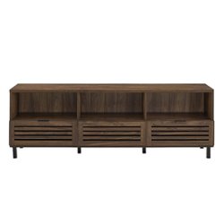 Walker Edison - Jackson TV Stand Cabinet for Most Flat-Panel TVs Up to 78" - Dark Walnut - Front_Zoom