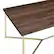 Alt View 12. Walker Edison - Luxe Mid Century Modern Y-Leg Coffee Table - Dark Walnut/Gold.