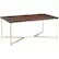 Left. Walker Edison - Luxe Mid Century Modern Y-Leg Coffee Table - Dark Walnut/Gold.